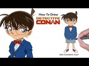 How To draw Conan Edogawa Step by Step