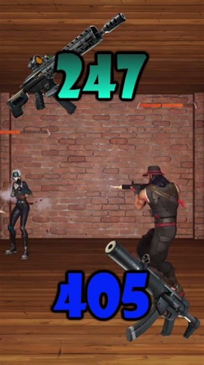 Tactical Assault Rifle vs Suppressed Submachine Gun #fortnite #assaultrifle #smg #fyp #simulation