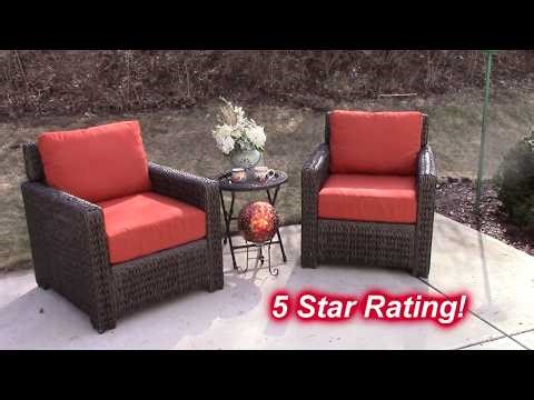 Stylish, Comfortable and Sturdy ALL-WEATHER Rattan Patio Chairs by Laguna Point Brand