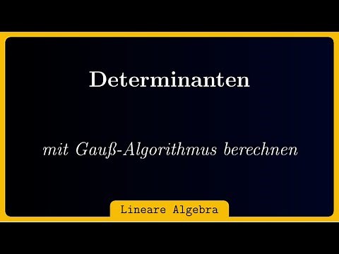 Determinanten mit dem Gaußalgorithmus berechnen