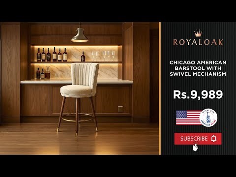 Royaloak | Chicago American Barstool With Swivel Mechanism
