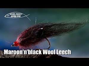 Maroon'n'black Wool Leech - trout streamer fly tying tutorial