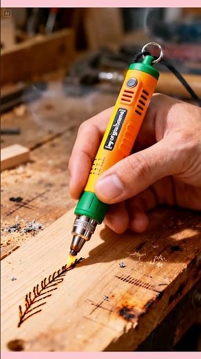 This Tiny Wood Burning Pen Actually Works 😳🔥 | Miniature Pyrography Tool in Action!” #viral tools,