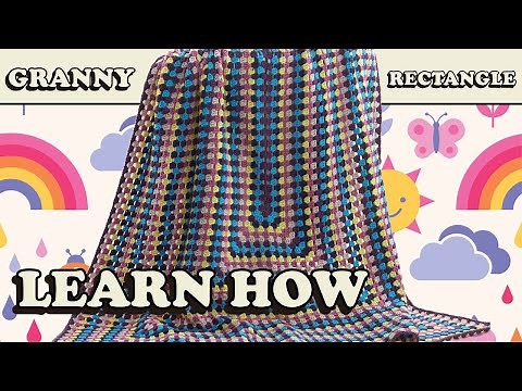 BEGINNER Crochet Granny Rectangle Blanket