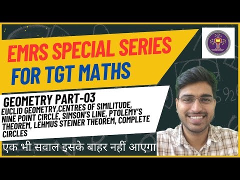 EMRS SPECIAL || Nine point Circle, Simson's Line, Centres of Similitude || EMRS TGT MATHS 2023