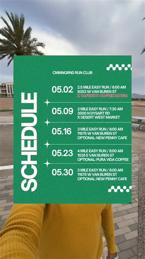 CMMNGRND Run Club x Cafecito Coffee House☕️🏃‍♂️ 2.5 miles. All paces. All vibes. Start finish at @Cafecito with drinks waiting for you after 👀 Come move your body, meet good people, and support a Latina-owned local business 🤎 Saturday | 8 AM Tolleson, AZ . . . #runclub #cmmngrndrunclub #cafecito #running #fyp