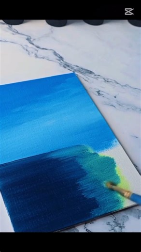 beautiful beach ⛱️ painting 🖼 #art #step by step guide 😍 ✨️ #tutorial