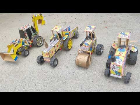 How to make matchbox tractor at home | Diy Mini tractor | Mini Tractor Science Project