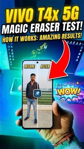 Vivo T4x AI Eraser: Photo Se Bhoot Gayab? 😱✨ #Shorts