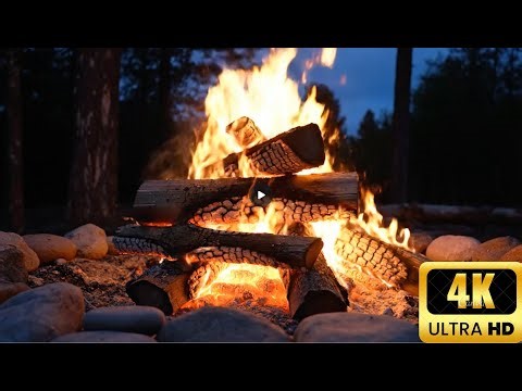 4K Campfire Sound + Soft Crackling, Perfect for Sleep ans Relaxing - Best 4k
