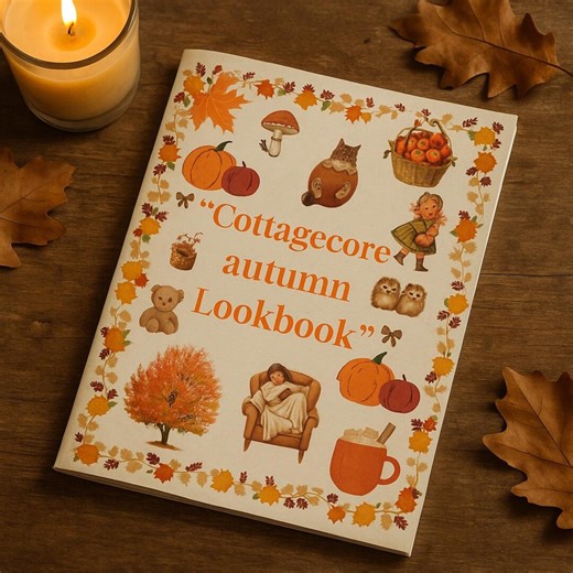 Autumn Cottagecore Lookbook: Cozy Outfit Ideas (PDF Download) - Etsy