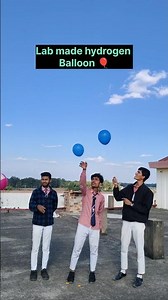 Lab made hydrogen balloon 🎈 #science #experiment