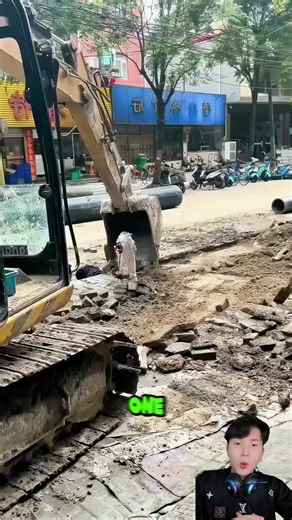 136K views · 404 reactions | One slip near utilities can cause massive damage. #ConstructionFail #StreetFlood #UnexpectedMoment | Factory Monster | Facebook