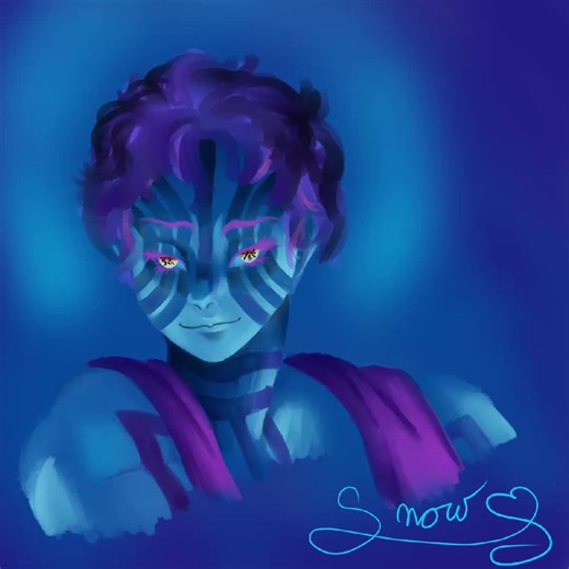 Speedpaint of Akaza from Demon Slayer