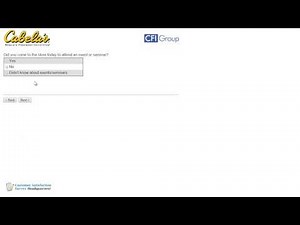 How to Participate in the www.Cabelas.com/Retailsurvey Web Survey