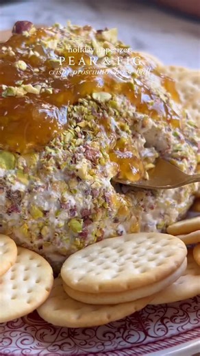 61K views · 485 reactions | PEAR & FIG CHEESEBALL  1 8 oz block of...