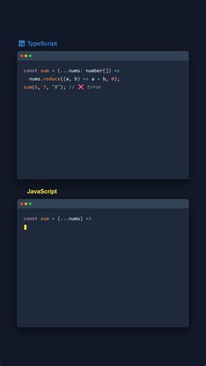 Typed Rest Params — TypeScript vs JavaScript