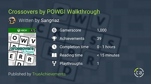 Crossovers by POWGI Walkthrough - Complete Game Guide