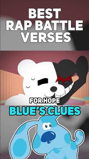 BLUE vs MONOKUMA - PART 3 #rapbattle #animation #shorts #bluesclues #danganronpa