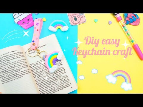 🌈 DIY Easy Rainbow Keychain || Cute & Creative Craft Ides|| Easy Handmade Gift Idea 🎁