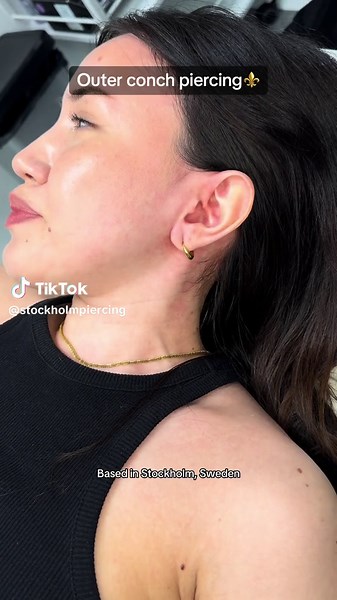 Unique Outer Conch Piercing Guide with Junipurr 14K Gold Jewelry