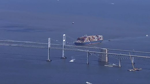 SEE IT: Chesapeake Bay Bridge traffic pauses as Dali passes by on its journey to Norfolk