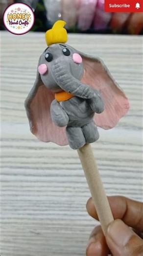 Diy Cute clay Elephant 🐘 #diy #clay #shorts #elephant