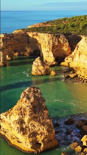 Portugal's Hidden Beach Masterpiece 🌊 #portugal #beach #shorts