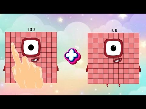 ADD 2 SAME GIANT NUMBERBLOCKS | LEARN TO ADD BIG NUMBERS | hello george