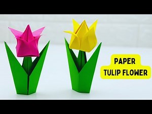 How To Make Easy Paper tulip Flowers For Kids / Nursery Craft Ideas / Paper Craft Easy / KIDS crafts