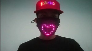 Watch LED Voice-Activated Luminous Face_Mask,Animation Commands Luminous Rave_Mask on Amazon Live