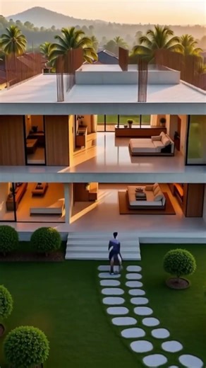 🏡 Modern Concrete Village Home –Full Construction Timelapse #ModernHome #ConcreteHouse #VillageStyle