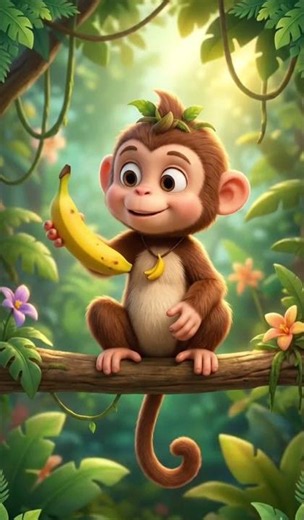 Oops! Banana on My Head! 🐒🤣 | Funny Animated Kids Video