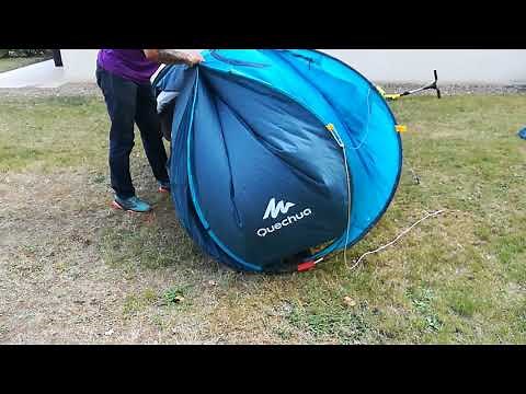 Pliage tente 2sec Quechua 3places