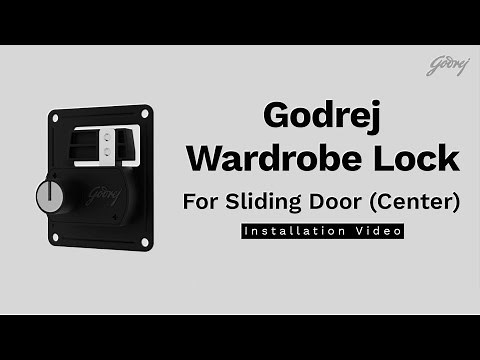 Effortless Installation of the Godrej Wardrobe Lock for sliding door (Center).