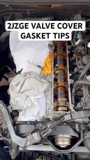 2JZGE Valve Cover Gasket Replacement Tips! #lexus #mechanic #2jzge #gs300 #sc300