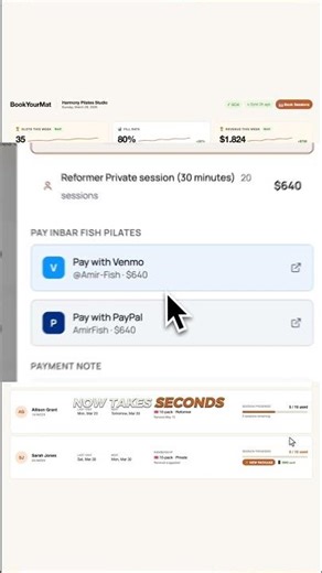 BookYourMat: Studio scheduling software that matches payments for you!