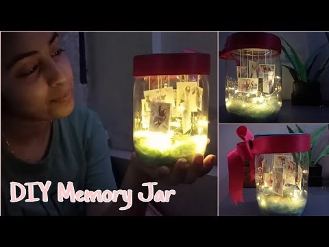 Fairy lights mason jar diy/ photo lighting jar/ Mason jar decorations/ Memory jar diy