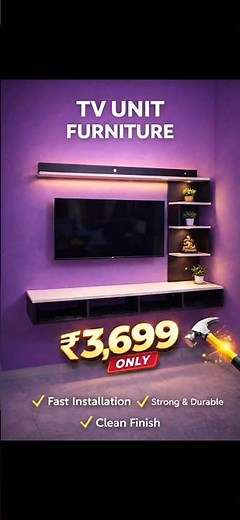 Modern Floating Wall Mount TV Unit WithStorage