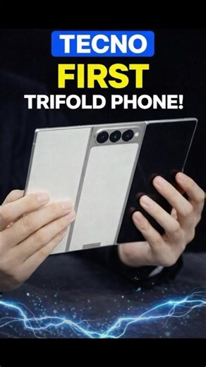 Tecno First Tri-Fold Phone 😱 The Future of Foldable Smartphones! #shorts