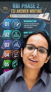 ESI Descriptive RBI Grade B | RBI Grade B Phase 2 | Answer Writing For RBI Grade B | Anuj Jindal