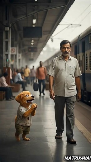 Puppy Fell From Train 😢 | No One Helped Him… Until Police Came #emotionalstory #cute #aishorts #ai