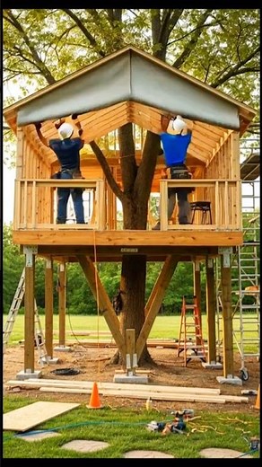 Ultimate Tree House Build in the Wild | Satisfying Timelapse 🏡