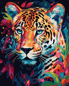 Colourful Abstract Leopard