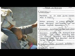 CBSE Class 9 Economics Notes Chapter 2 - People as Resource(Notes in discription)