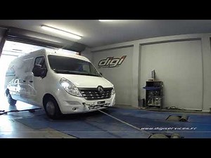 Renault Master 2.3 DCI 135cv Reprogrammation Moteur @ 203cv Digiservices Paris 77 Dyno