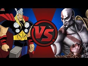 Thor vs Kratos! Cartoon Fight Night Episode 19!