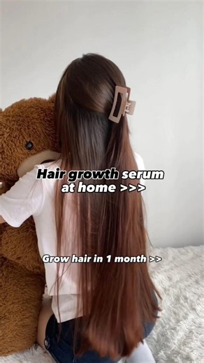 Hair growth serum at home ✨ | Grow your hair in 1 month 🫶🏻🎀 #haircare #shorts #ytshorts