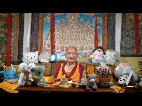 Lama Zopa impartiendo la transmisión oral de "El Array de la Tierra Pura de Sukhavati" 29-Aug-2020