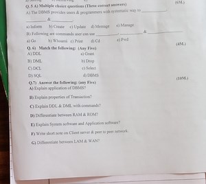 Q. 5 A) Multiple choice questions (Three correct answers)(GM.)... | Filo
